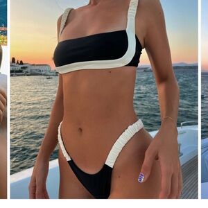 Strawberrymilkmob “sporty” top in black and white
